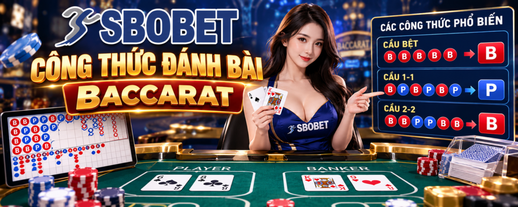 Công thức đánh bài Baccarat với bàn chơi, Banker, Player và bảng lịch sử kết quả