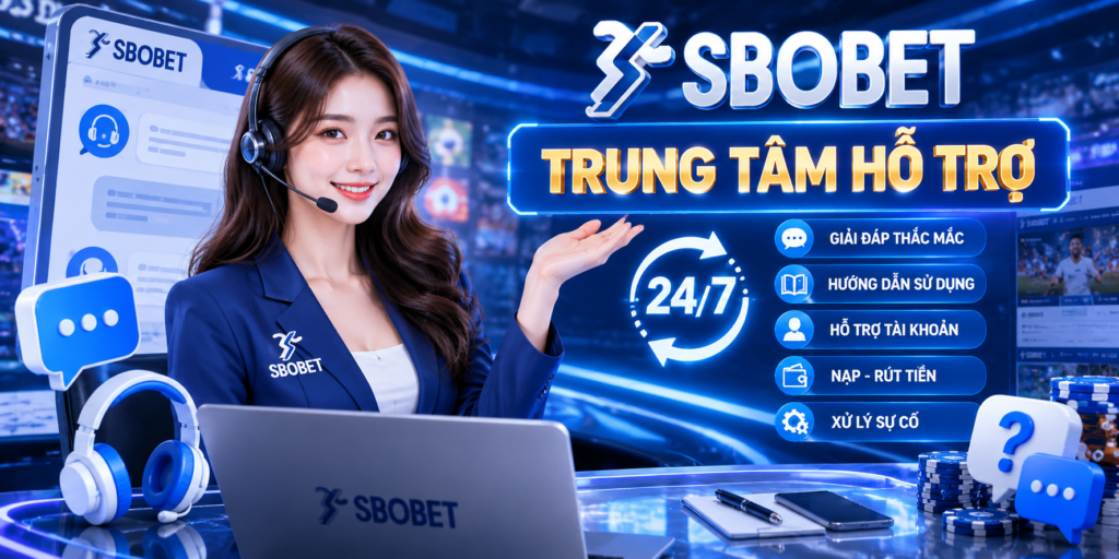 Giao diện trung tâm hỗ trợ SBOBET